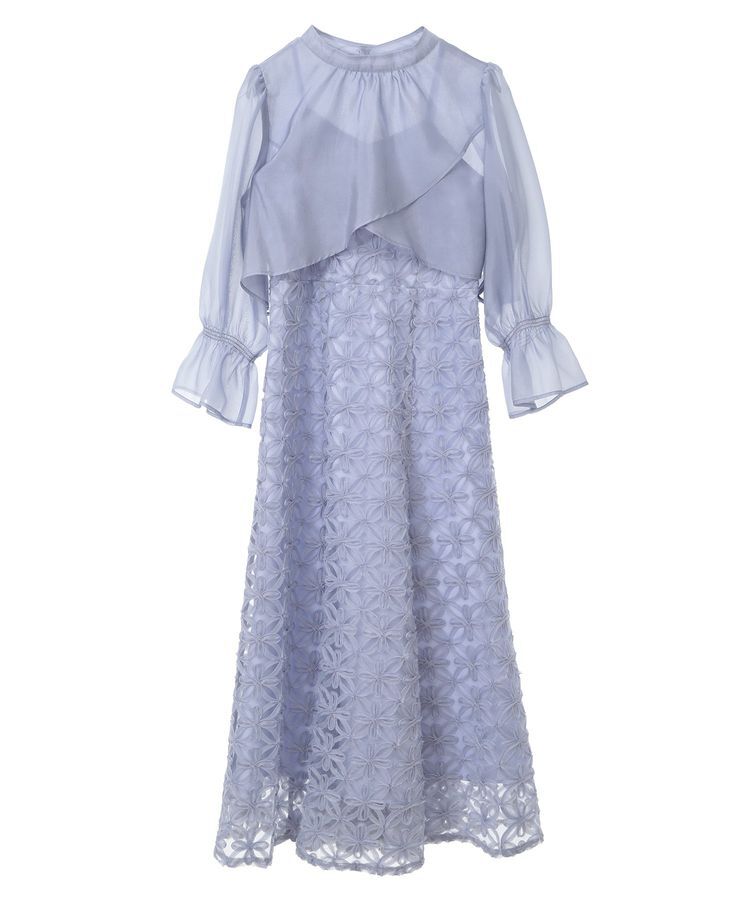 earth music&ecology「SET2点シアーブラウス＋3Dレースワンピース」|ワンピース|