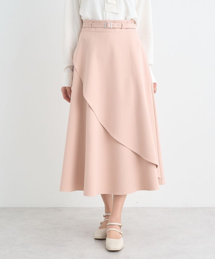 earth music&ecology「ベルト付きアシンメトリースカート」|フレア|