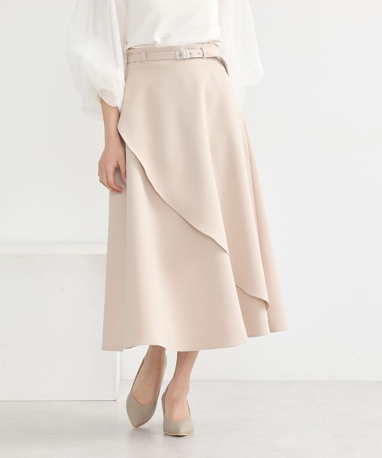 earth music&ecology「ベルト付きアシンメトリースカート」|フレア|