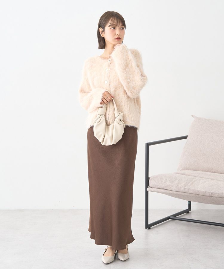 earth music&ecology「クルーネックシャギーカーディガン」|カーディガン|