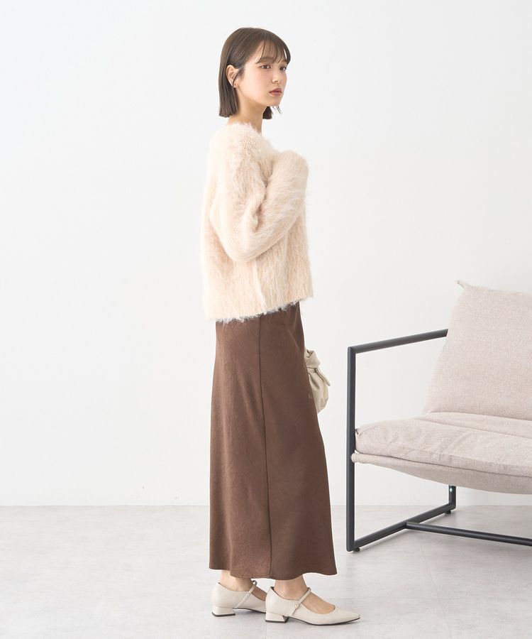 earth music&ecology「クルーネックシャギーカーディガン」|カーディガン|