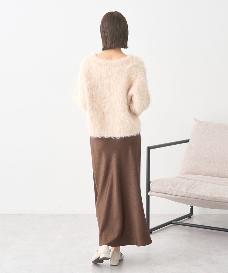 earth music&ecology「クルーネックシャギーカーディガン」|カーディガン|