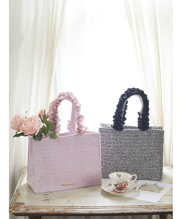Maison de FLEUR「EC限定ツイードスクエアトートSバッグ」|トートバッグ|