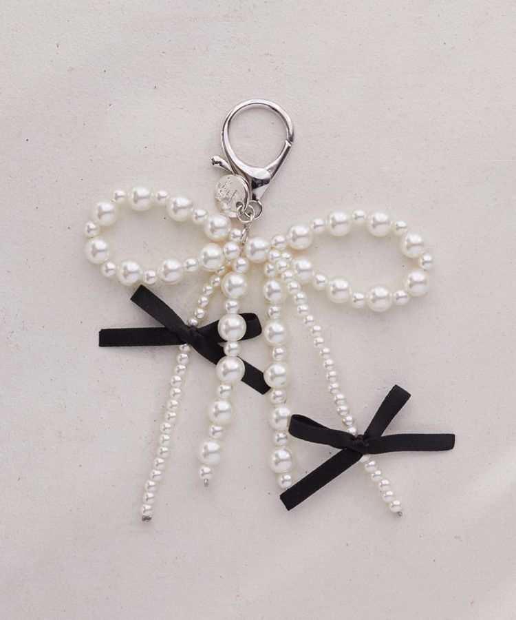 Maison de FLEUR「ダブルリボンチャーム」|その他|ブラック