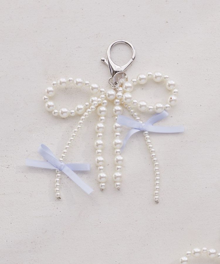 Maison de FLEUR「ダブルリボンチャーム」|その他|サックスブルー