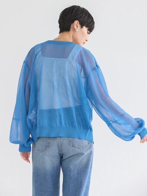 AMERICAN HOLIC「接触冷感2WAYシアーニットカーディガン」|カーディガン|