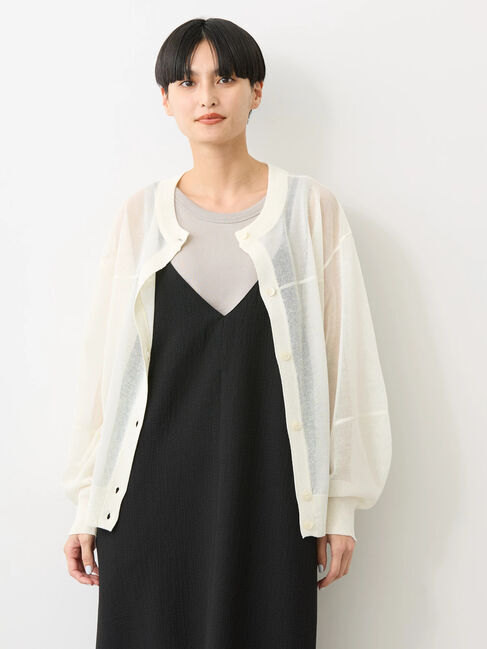 AMERICAN HOLIC「接触冷感2WAYシアーニットカーディガン」|カーディガン|