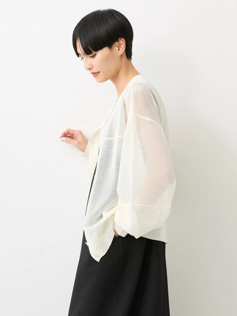 AMERICAN HOLIC「接触冷感2WAYシアーニットカーディガン」|カーディガン|