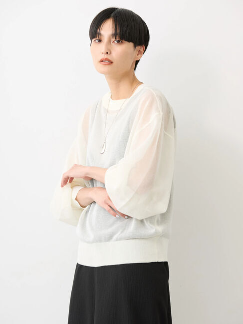 AMERICAN HOLIC「接触冷感2WAYシアーニットカーディガン」|カーディガン|