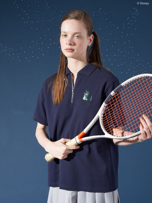 AMERICAN HOLIC「ハーフジップポロシャツ/Peter　Pan」|Tシャツ・カットソー|Navy