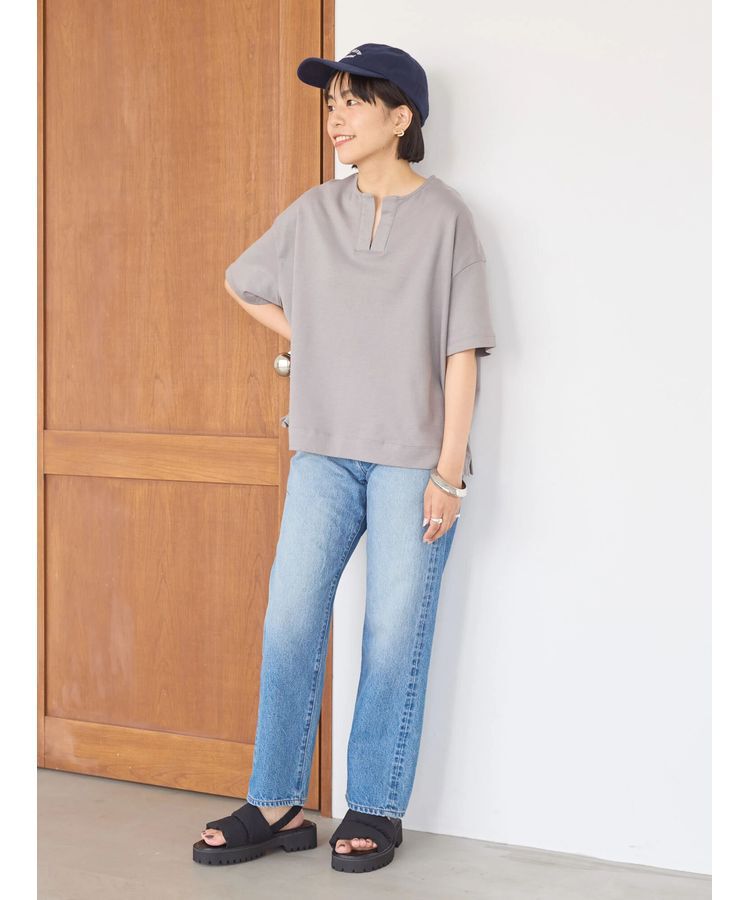 AMERICAN HOLIC「カフタン5分袖カットプルオーバー」|Tシャツ・カットソー|