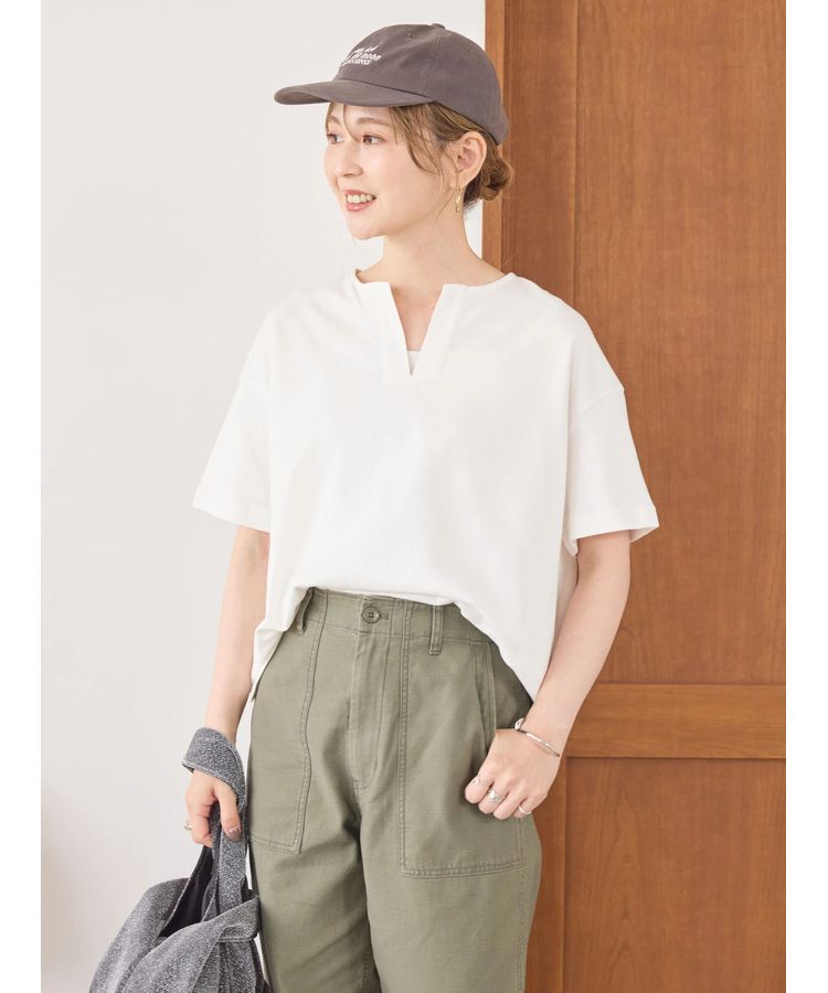 AMERICAN HOLIC「カフタン5分袖カットプルオーバー」|Tシャツ・カットソー|