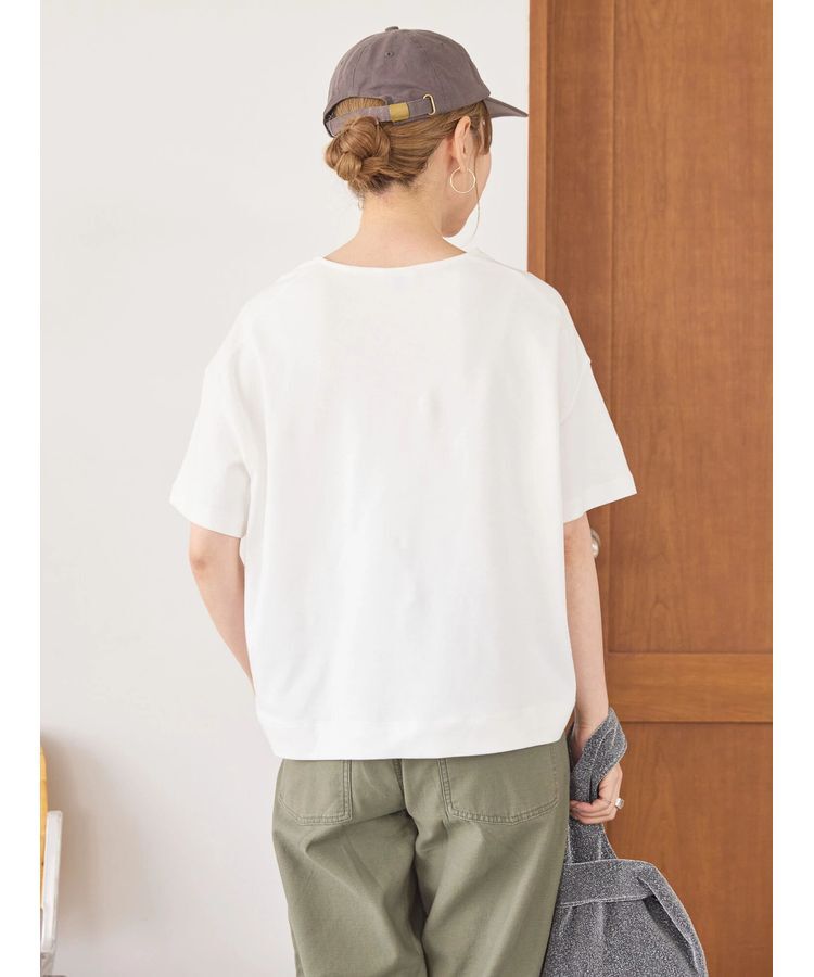 AMERICAN HOLIC「カフタン5分袖カットプルオーバー」|Tシャツ・カットソー|