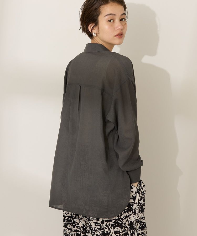 AMERICAN HOLIC「シアーボイルレギュラーシャツ」|シャツ・ブラウス|Charcoal Gray
