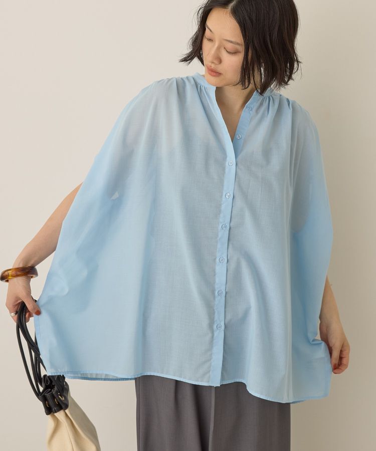 AMERICAN HOLIC「イージーケア 接触冷感フレンチスリーブギャザーシャツ」|シャツ・ブラウス|