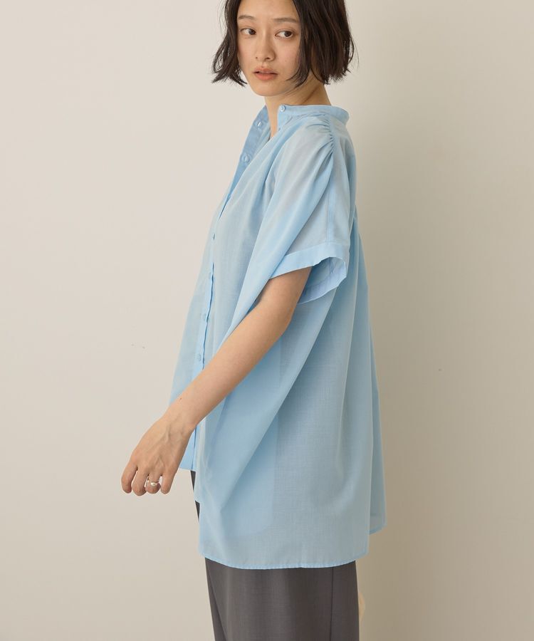 AMERICAN HOLIC「イージーケア 接触冷感フレンチスリーブギャザーシャツ」|シャツ・ブラウス|