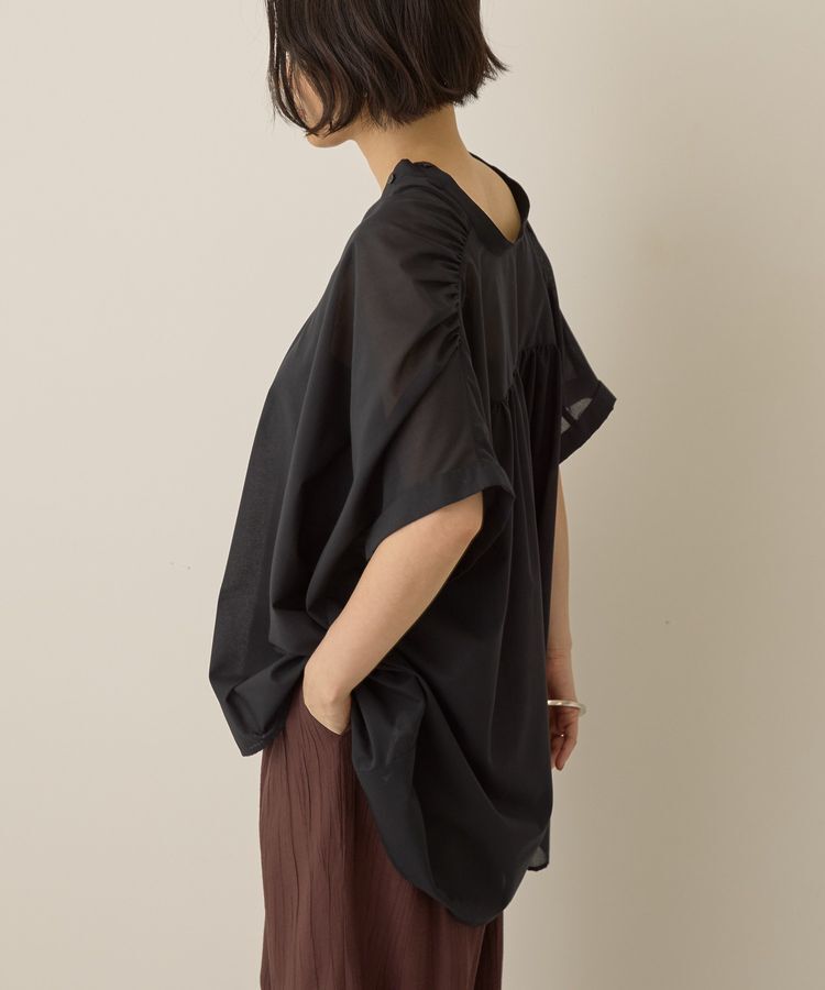 AMERICAN HOLIC「イージーケア 接触冷感フレンチスリーブギャザーシャツ」|シャツ・ブラウス|