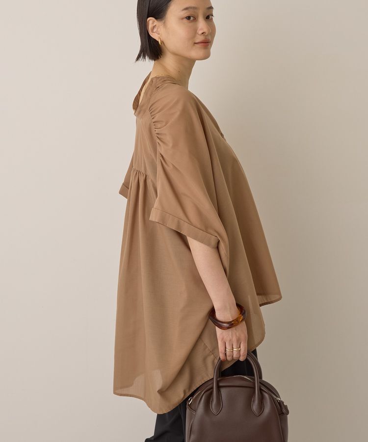 AMERICAN HOLIC「イージーケア 接触冷感フレンチスリーブギャザーシャツ」|シャツ・ブラウス|