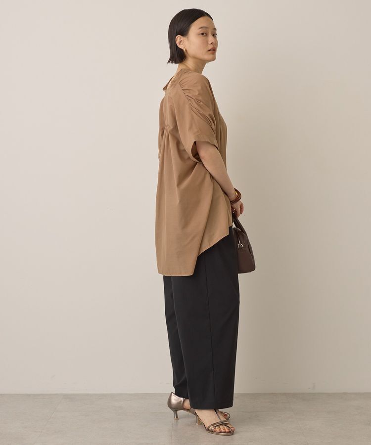 AMERICAN HOLIC「イージーケア 接触冷感フレンチスリーブギャザーシャツ」|シャツ・ブラウス|