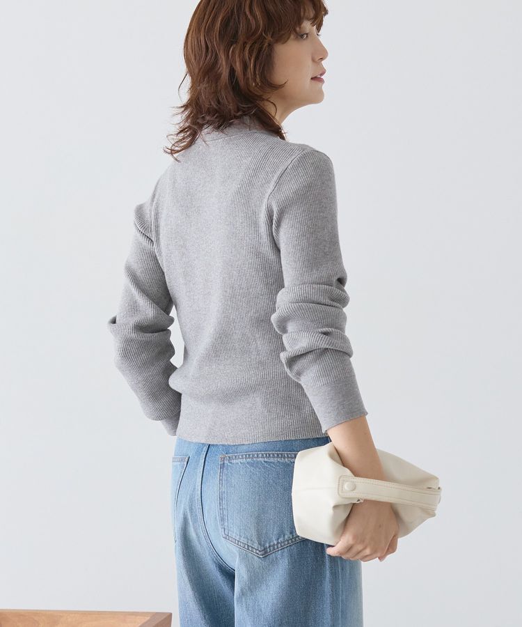 AMERICAN HOLIC「バイパチ襟付き前あきリブプルオーバー＜静電気軽減＞」|ニット・セーター|