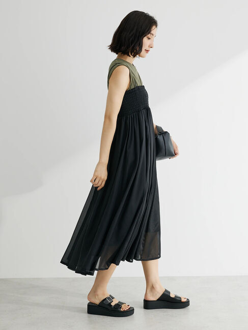 Green Parks「・ELENCARE　DUE　ラメシフォンキャミワンピース」|ワンピース|