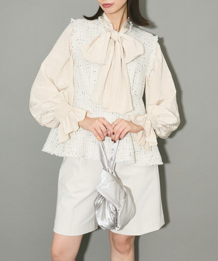 AnriettMusee「ボウタイリボンブラウス」|シャツ・ブラウス|