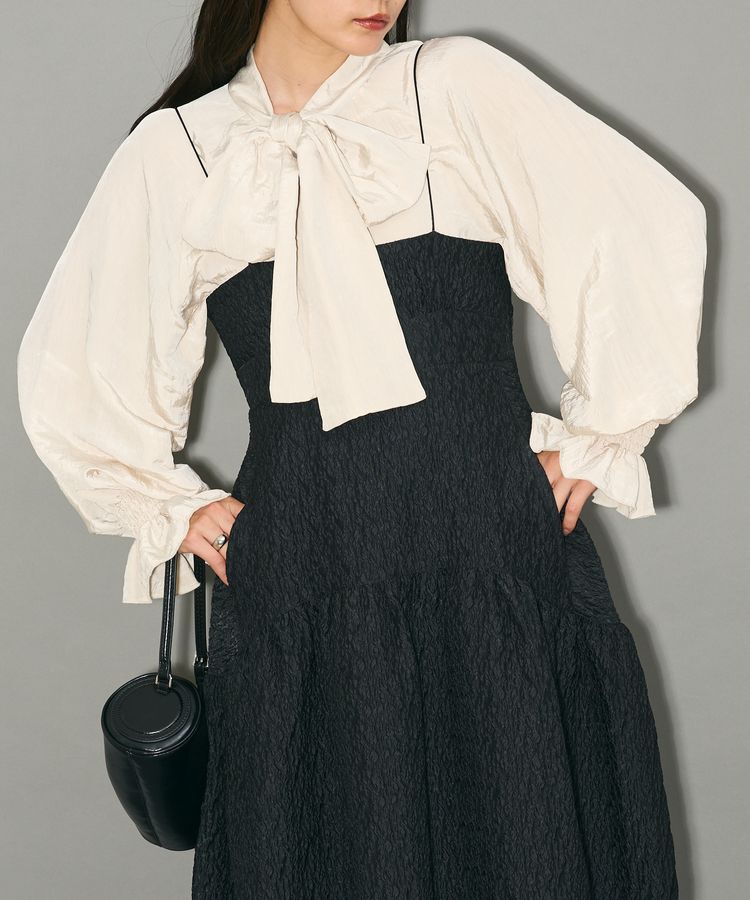 AnriettMusee「ボウタイリボンブラウス」|シャツ・ブラウス|