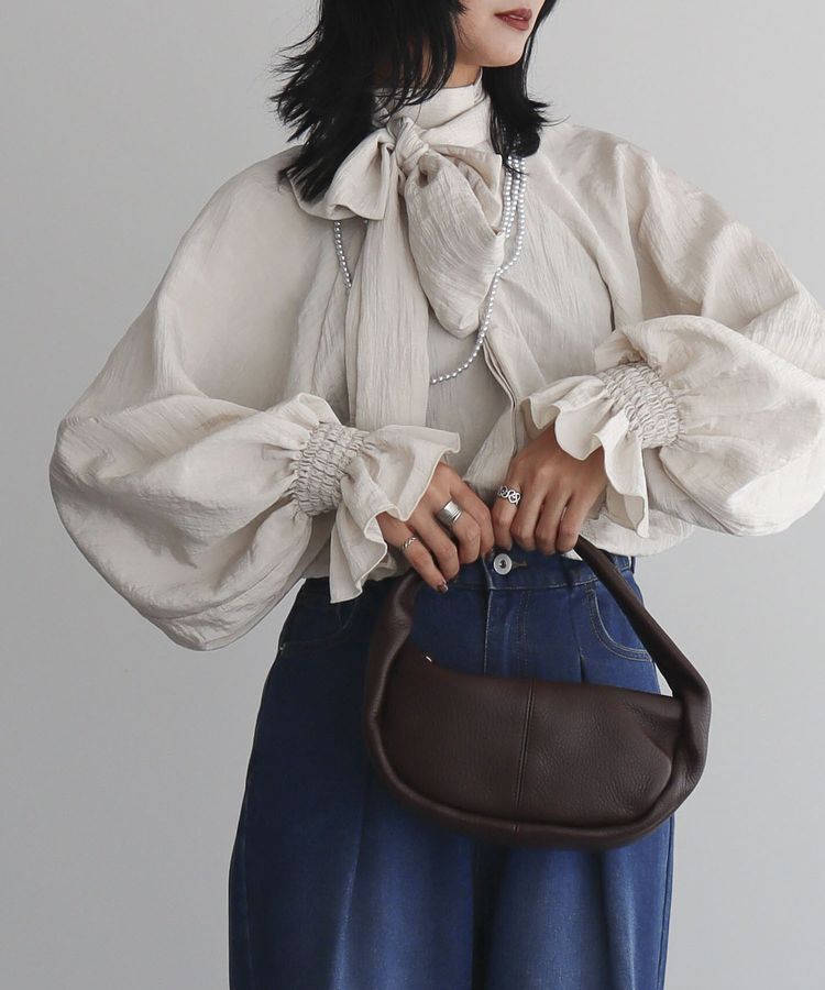 AnriettMusee「ボウタイリボンブラウス」|シャツ・ブラウス|