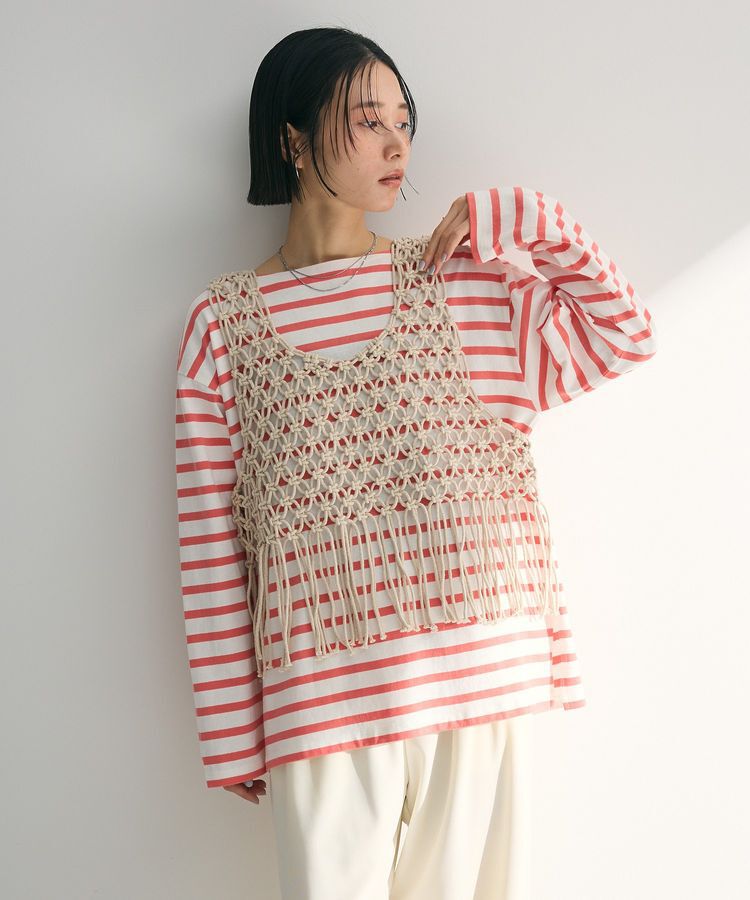 Green Parks「ボーダーチュニック」|Tシャツ・カットソー|