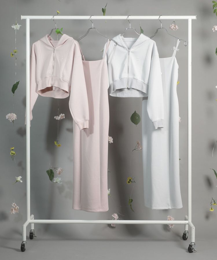 Green Parks「dazzlin SET2点パーカー+キャミワンピース」|ワンピース|