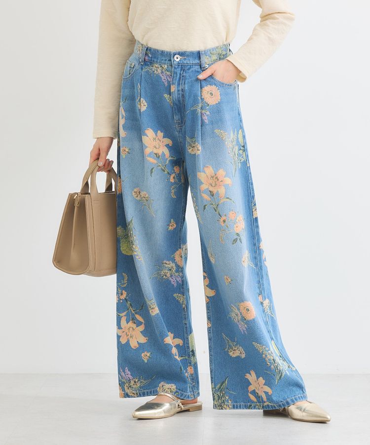 Green Parks「・SUGAR SPOON フラワーptデニムワイドパンツ」|その他|