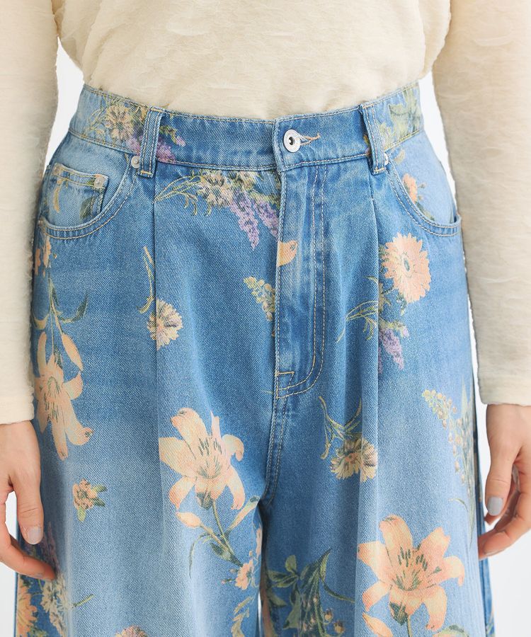 Green Parks「・SUGAR SPOON フラワーptデニムワイドパンツ」|その他|