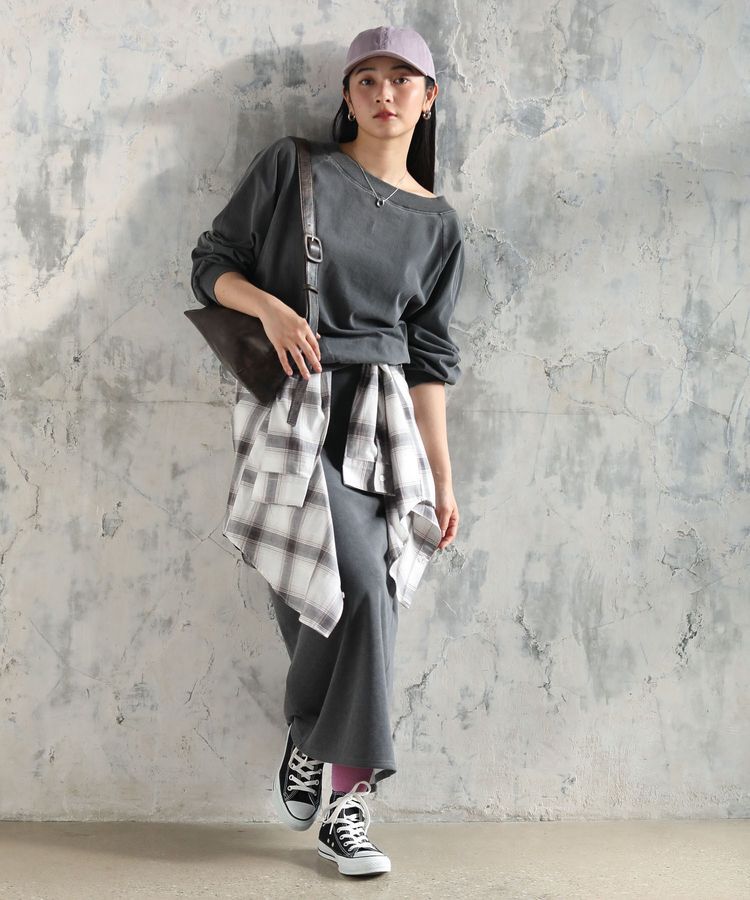 Green Parks「ピグメントボートネックプルオーバー」|Tシャツ・カットソー|