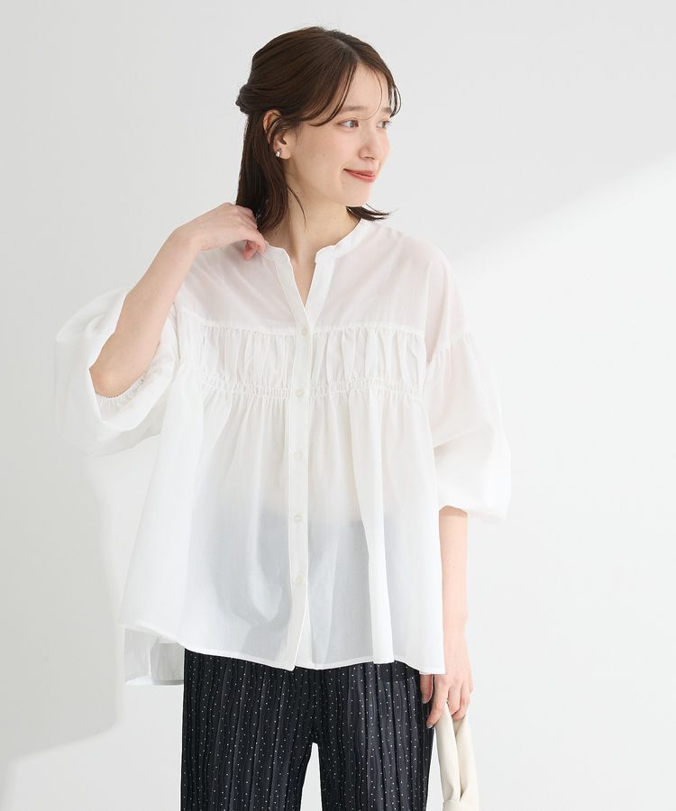 armonia「シャーリングスキッパーシャツ」|シャツ・ブラウス|
