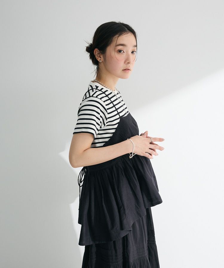 Green Parks「インド綿 ピンタックレースビスチェ」|キャミソール|