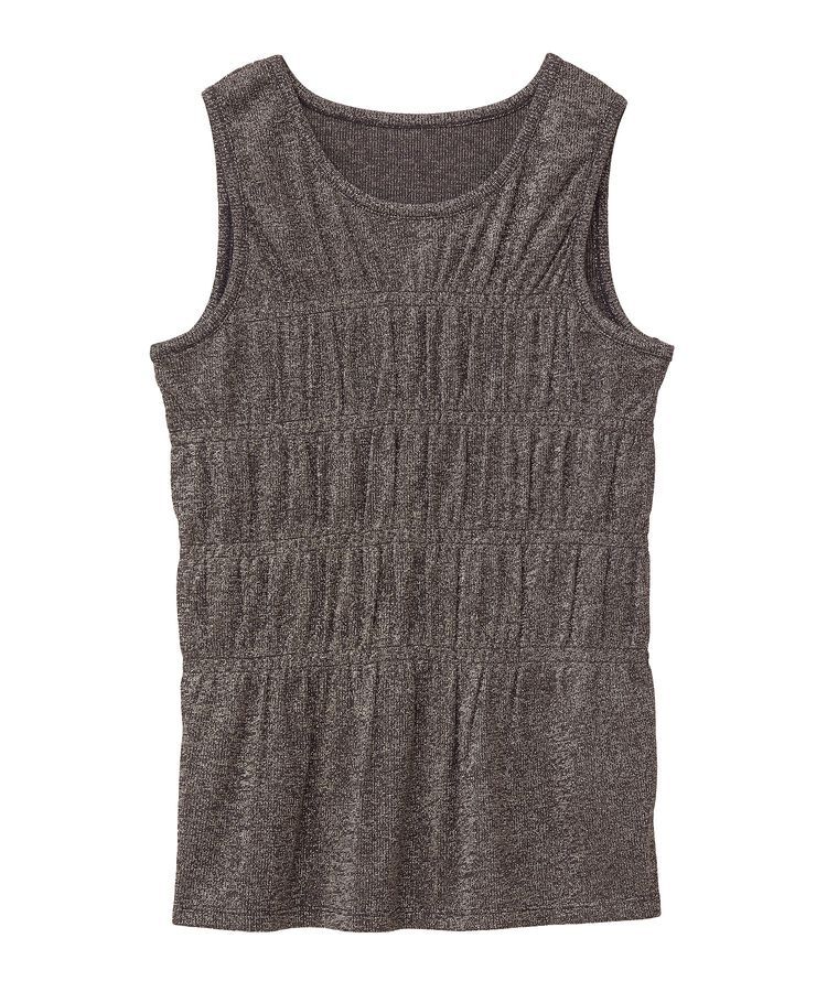 Green Parks「・Petit Fleur シャーリングラメタンクトップ」|キャミソール|