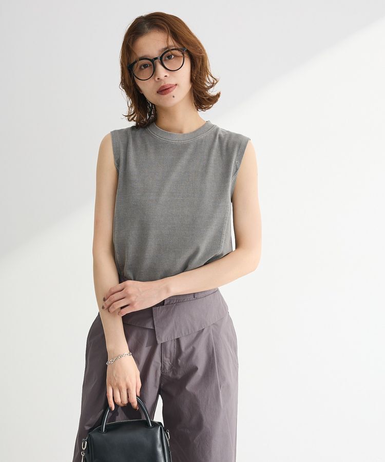 Green Parks「・DOUBLE FLAGS ピグメント切替ノースリTEE」|Tシャツ・カットソー|