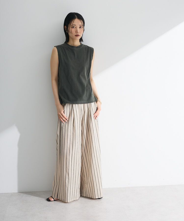 Green Parks「・DOUBLE FLAGS ピグメント切替ノースリTEE」|Tシャツ・カットソー|