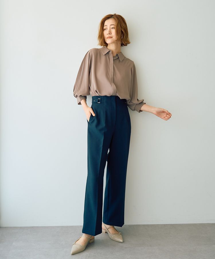 YECCA VECCA「ラインプリーツスリーブシャツ」|シャツ・ブラウス|