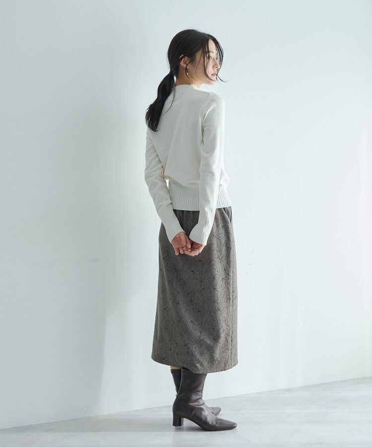 YECCA VECCA「袖口釦リブMIXニット」|ニット・セーター|