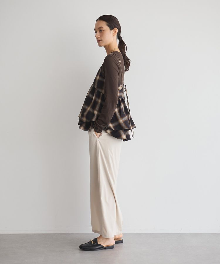 GARAGE OF GOOD CLOTHING「【日本製】オンブレチェックVネックキャミソール」|ベスト・ジレ|