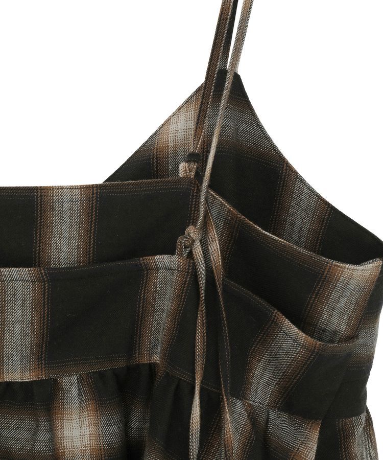 GARAGE OF GOOD CLOTHING「【日本製】オンブレチェックVネックキャミソール」|ベスト・ジレ|