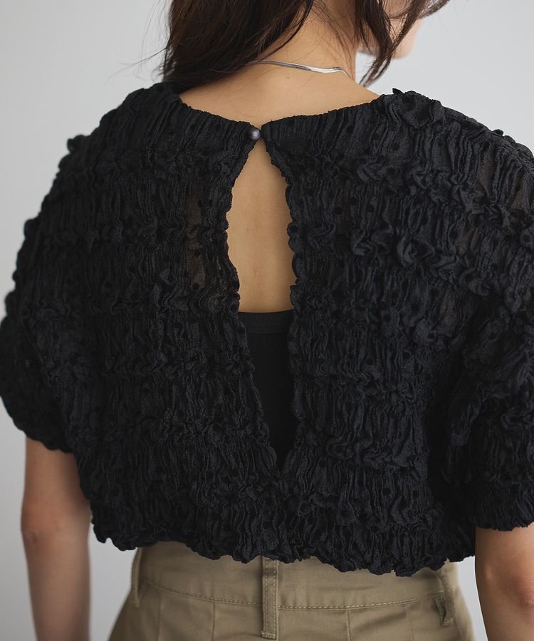 GARAGE OF GOOD CLOTHING「ドットクロップド丈シャーリングプルオーバー」|シャツ・ブラウス|