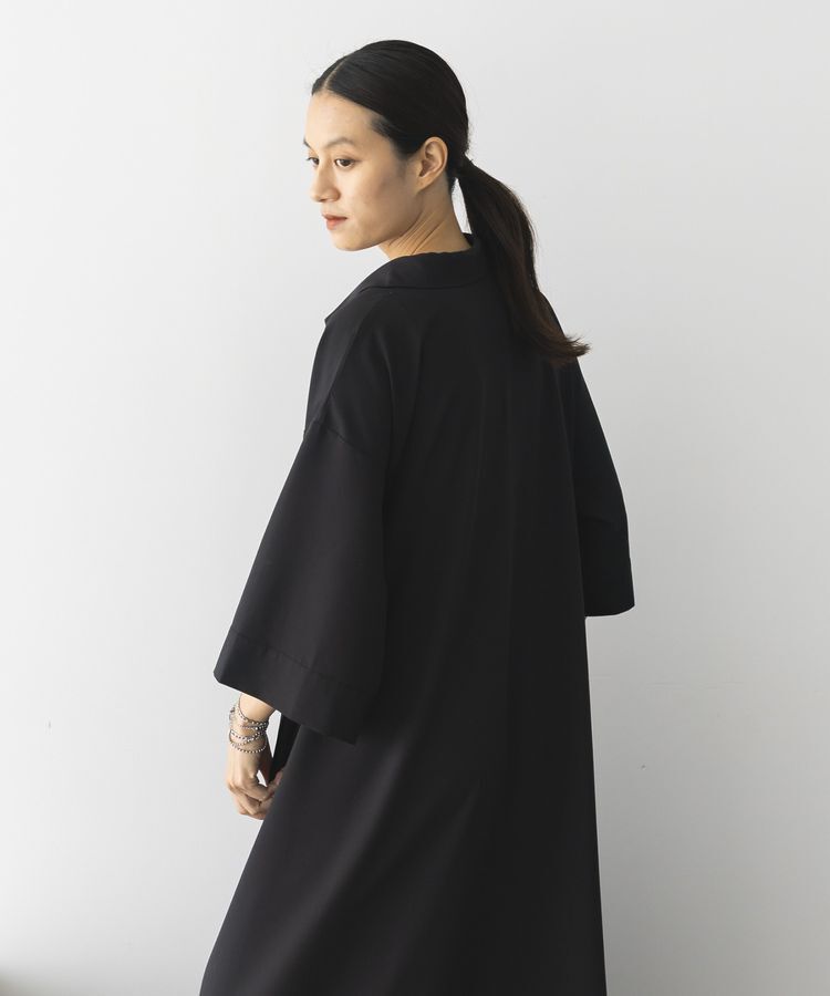 GARAGE OF GOOD CLOTHING「無地アシンメトリー７分袖ワンピース」|ワンピース|