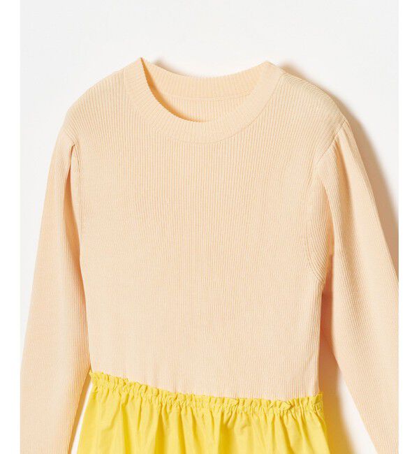 LOULOU WILLOUGHBY「【LOULOU WILLOUGHBY】タフタティアードニットワンピース」|ワンピース|