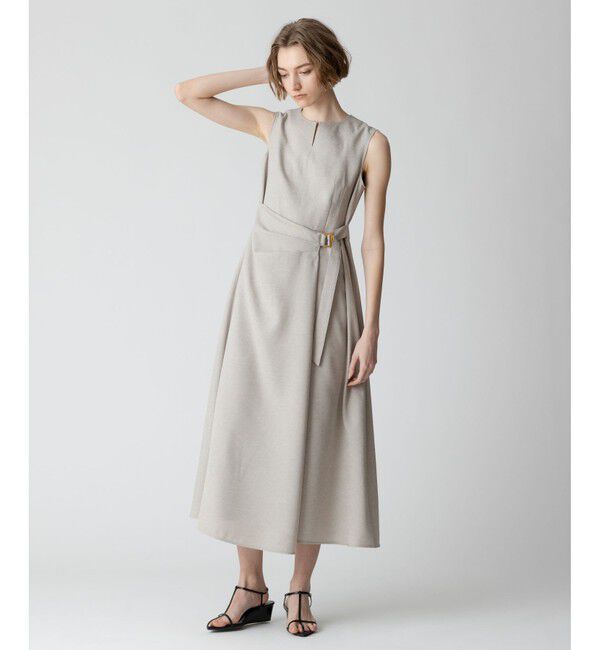 allureville「リネンライクオックスラップワンピース」|ワンピース|ベージュ