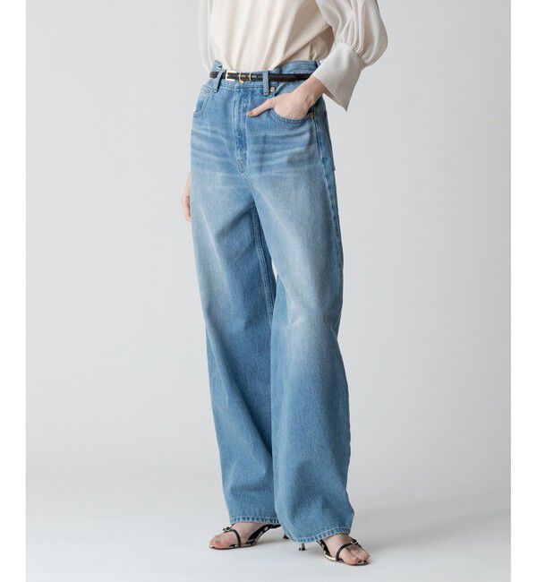 allureville「◇デニムオーバルラインパンツ」|デニム|