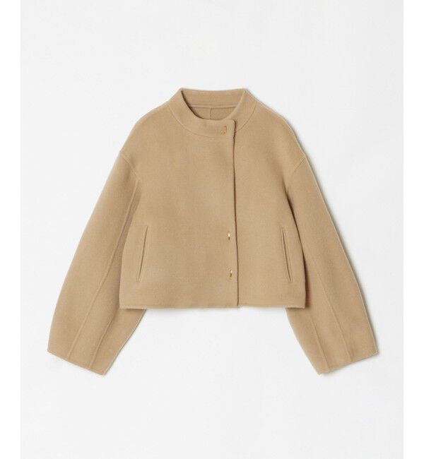 allureville「Wリバースタンドカラーショートコート」|その他|