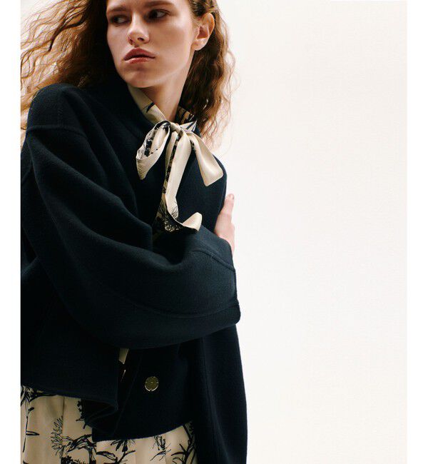 allureville「Wリバースタンドカラーショートコート」|その他|