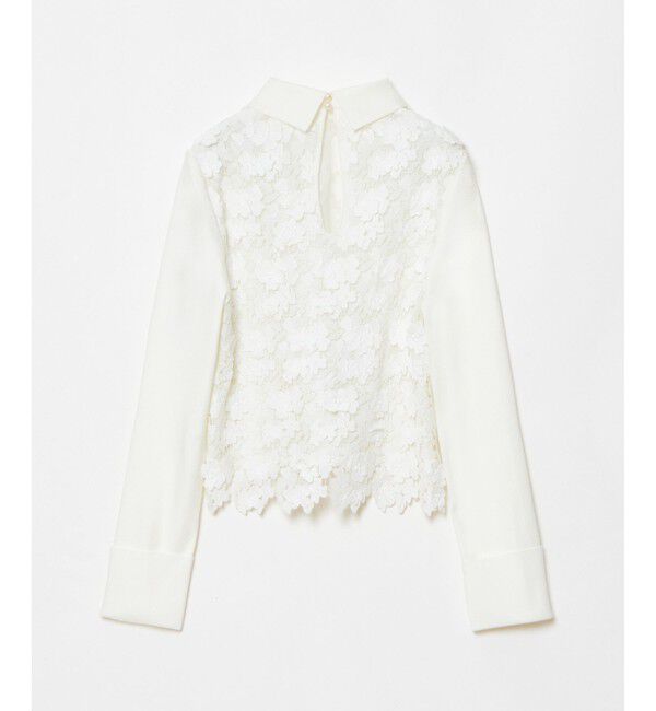 LOULOU WILLOUGHBY「【LOULOU WILLOUGHBY】ケミカルフラワーレースプルオーバー」|ニット・セーター|